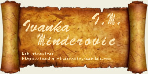 Ivanka Minderović vizit kartica